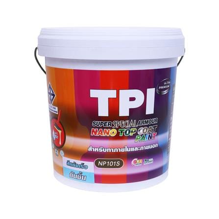 สีน้ำทาภายนอกและภายใน ชนิดกึ่งเงา TPI NANO SUPER SPECIAL ARMOUR BASE D สีขาว 2.5 แกลลอน_0