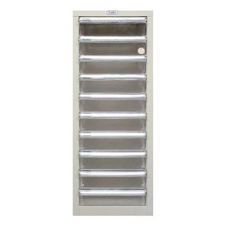 ตู้ลิ้นชักเหล็ก 10 ลิ้นชัก SURE SD-202 สีครีม_1