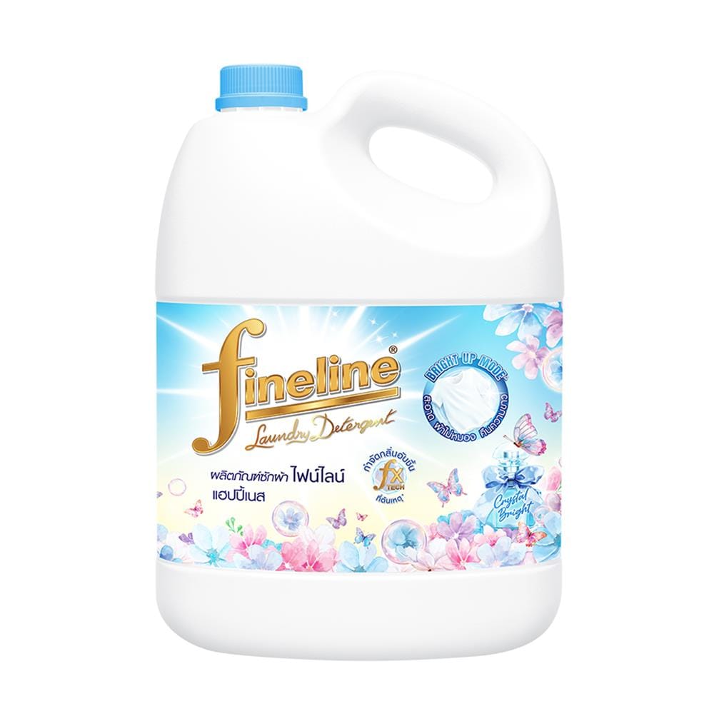 น้ำยาซักผ้า FINELINE HAPPINESS 2800 มล. CRYSTAL BRIGHT