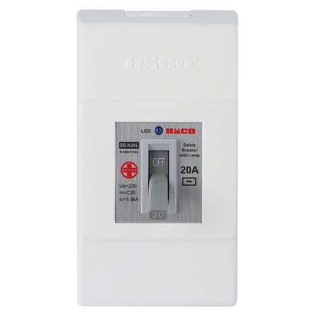 เซฟตี้เบรกเกอร์พร้อมกล่อง 20 แอมป์ 1 เฟส HACO SB