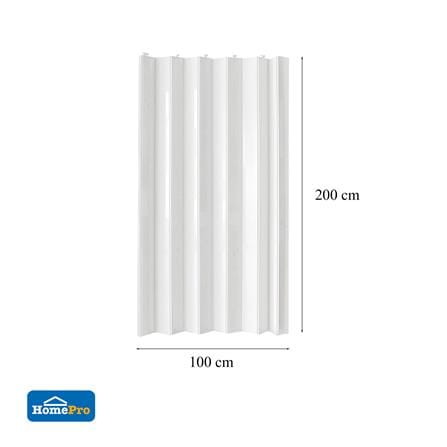 ฉากกั้นห้องแบบทึบ DIY ME LIVING 100X200 ซม. สีขาว_3