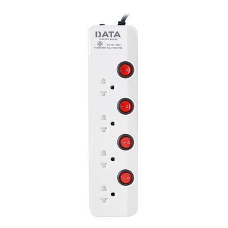รางปลั๊กไฟ 4 ช่อง 4 สวิตช์ DATA HM4496 5 ม.