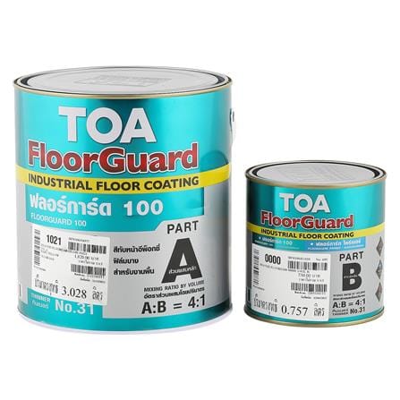 สีงานอุตสาหกรรม TOA FLOORGUARD 100 PART A+B 1021 ส...