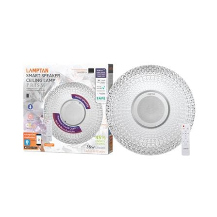 ไฟเพดาน LED LAMPTAN SPEAKER PRISM 20 นิ้ว 36 วัตต์ DAYLIGHT/COOL WHITE/WARM WHITE สีขาว_3