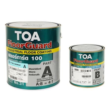สีทาทับหน้าอีพ็อกซี่ TOA FLOORGUARD 100 PART A+B B...