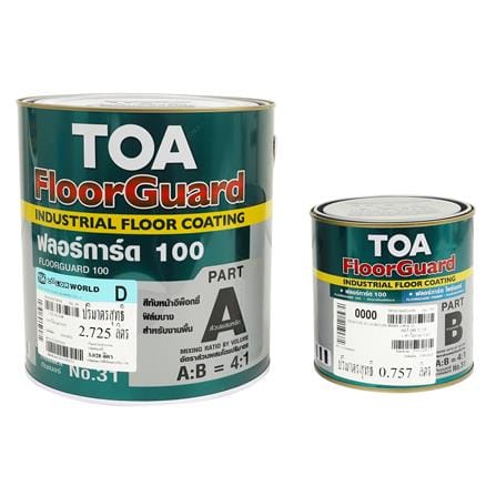 สีทาทับหน้าอีพ็อกซี่ TOA FLOORGUARD 100 PART A+B B...