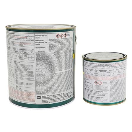 สีทาทับหน้าอีพ็อกซี่ TOA FLOORGUARD 100 PART A+B BASE D สีขาว 1 แกลลอน_1