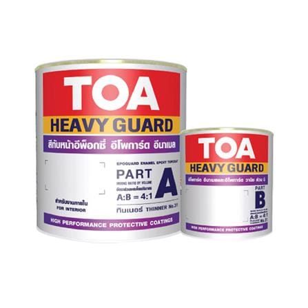 สีงานอุตสาหกรรม TOA HEAVY GUARD A+B สีขาว 1 แกลลอน_0