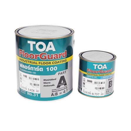 สีงานอุตสาหกรรม TOA FLOORGUARD 100 PART A+B 1100 ส...