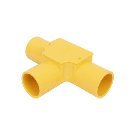 ข้อต่อ 3 ทาง ฝาเปิด PVC ตราช้างNPI 1 นิ้ว สีเหลือง