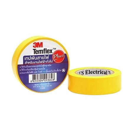 เทปพันสายไฟ 3M TEMFLEX 10 เมตร เหลือง_1