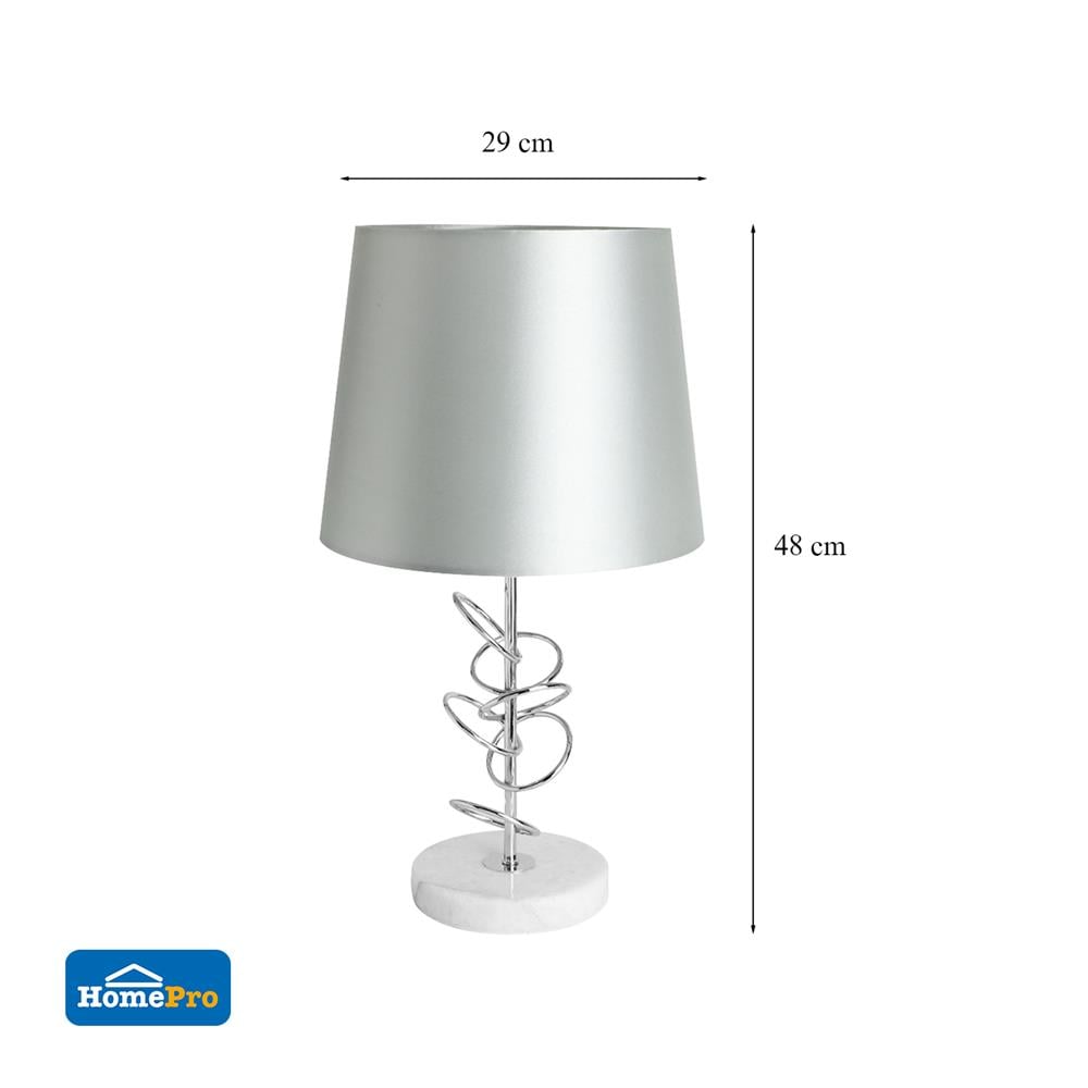ไฟตั้งโต๊ะ CARINI CLASSIC MT5148 สีเงิน/ขาว