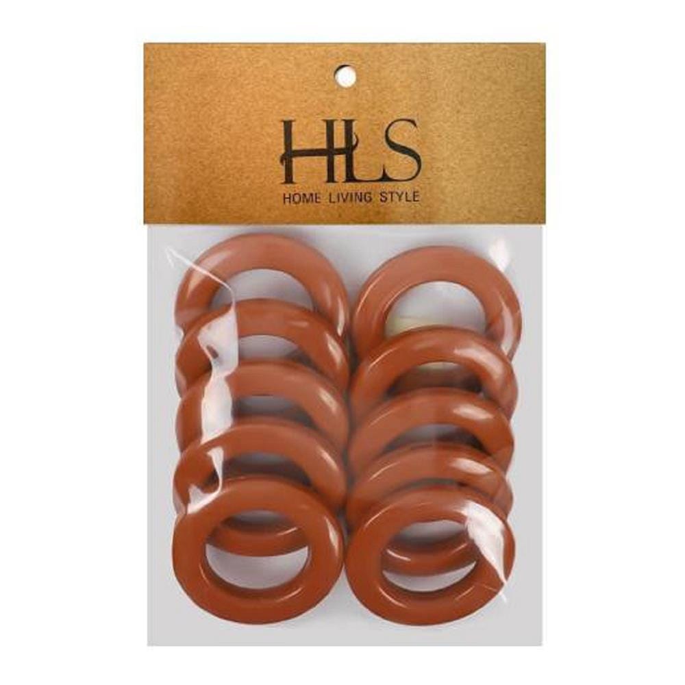 ห่วงคล้องราง HOME LIVING STYLE 55 มม. สีน้ำตาล แพ็ก 10 ชิ้น