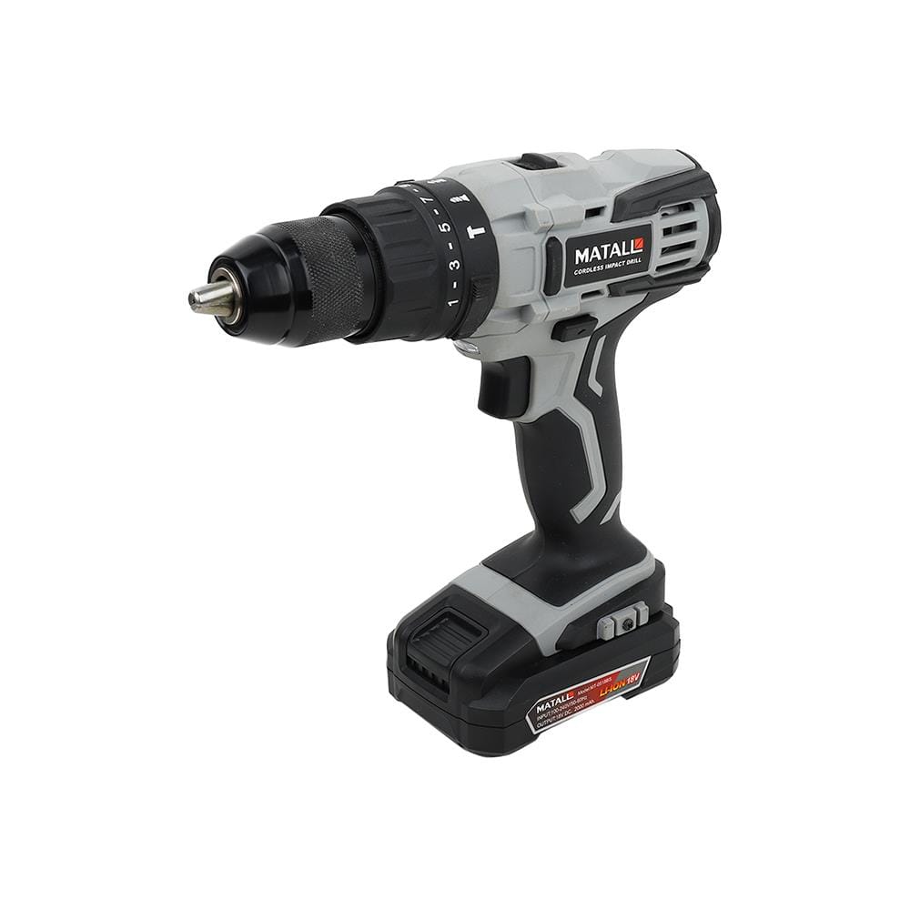 สว่านกระแทกไร้สาย (พร้อมแบตเตอรี่) MATALL MT-0518BS 18 โวลต์