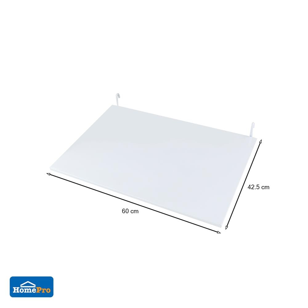 แผ่นชั้นเหล็กเรียบ STACKO EZY 60x42.5x11.5 ซม. สีขาว