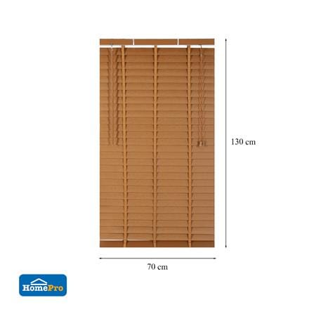 มู่ลี่ PVC HOME LIVING STYLE FAUX WOOD 70X130 ซม. สีน้ำตาล_6