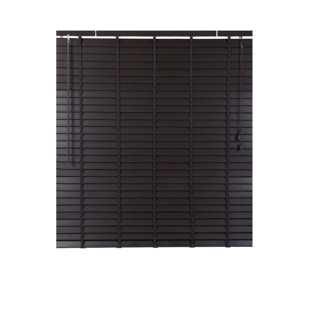 มู่ลี่ PVC HOME LIVING STYLE FAUX WOOD 120X130 ซม. สีน้ำตาลเข้ม