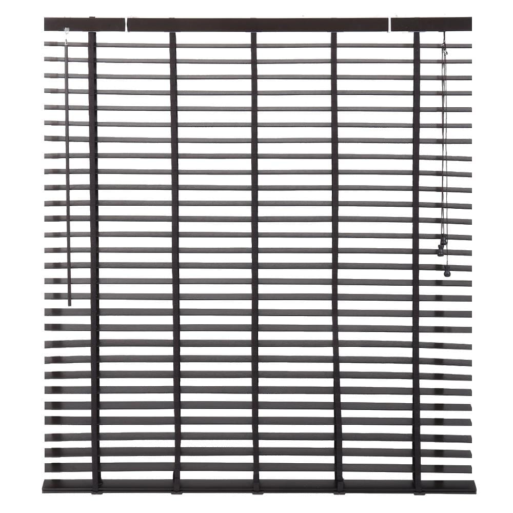 มู่ลี่ PVC HOME LIVING STYLE FAUX WOOD 120X130 ซม. สีน้ำตาลเข้ม