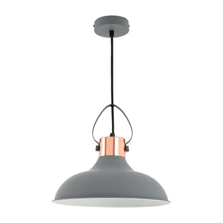 ไฟช่อ CARINI P180420-GREY โลหะ MODERN  สีเทา/กุหลาบทอง 1 หัว