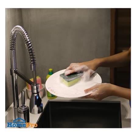 ฟองน้ำพร้อมใยขัด POLY-BRITE ULTRA 3x4นิ้ว แพ็กคู่_4