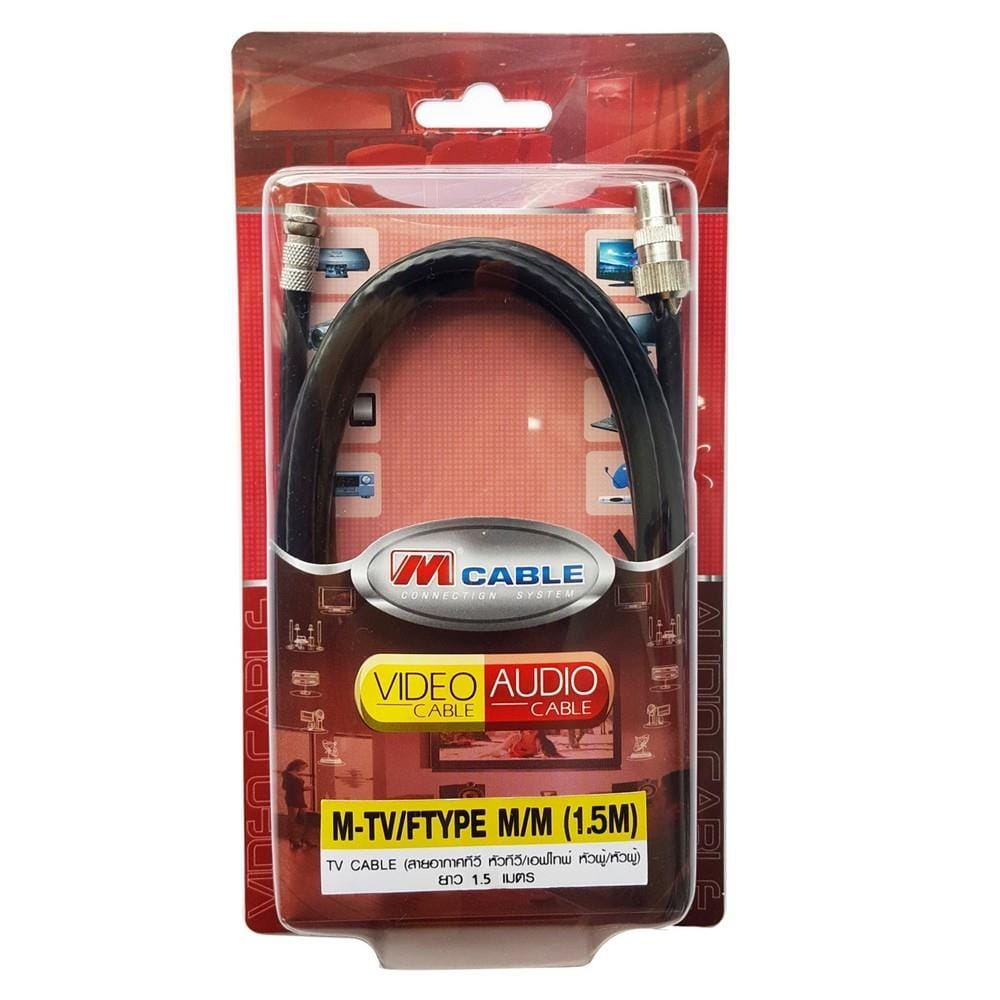 สายสัญญาณทีวี M-CABLE M-TV1/FTYPE (M/M) 1.5เมตร