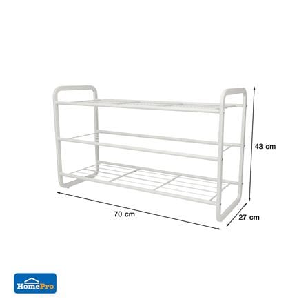 ชั้นวางรองเท้า 3 ชั้น STACKO SI2579L 70x27x43 ซม. สีขาว_5