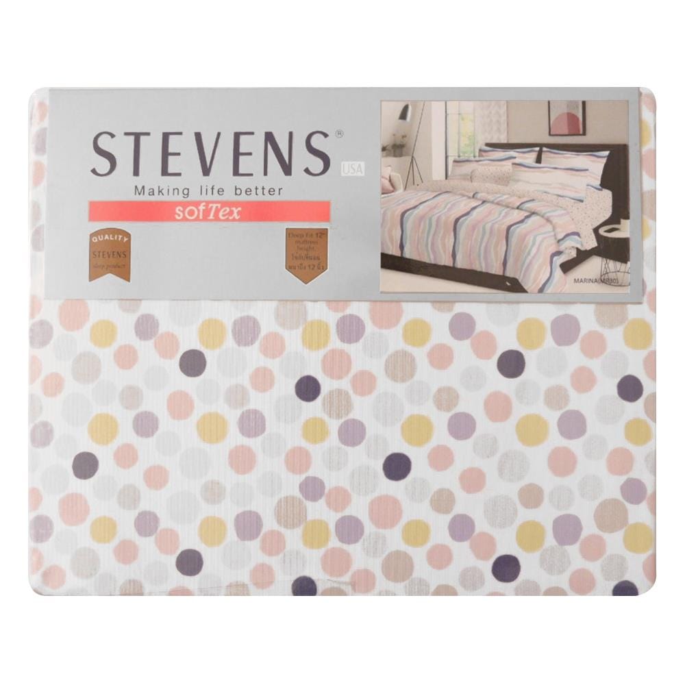 ชุดผ้าปูที่นอน 6 ฟุต 5 ชิ้น STEVENS SOFTEX MARINA