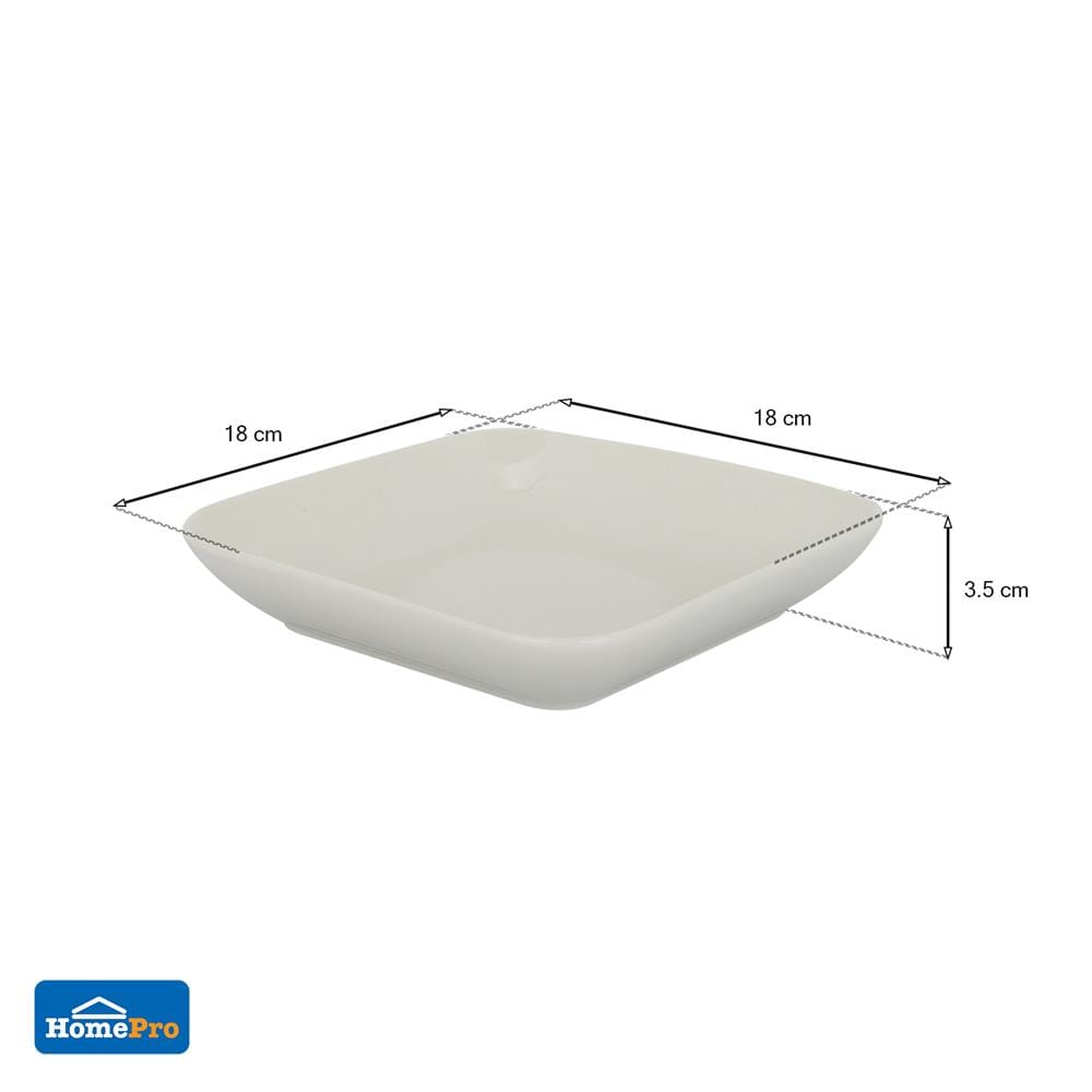 จาน PORCELAIN เหลี่ยม 7" KECH SNOW DESIGN