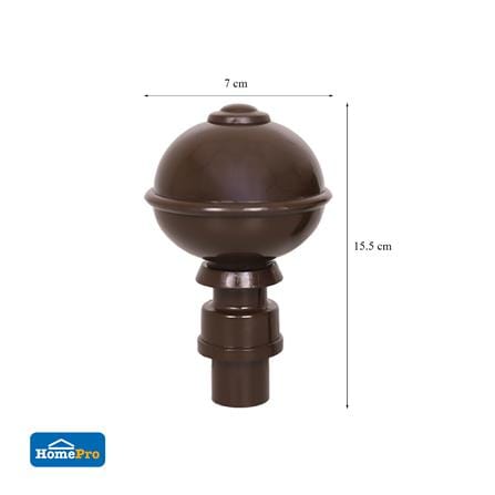 หัว-ท้ายรางม่าน HOME LIVING STYLE S1807-26 25 มม. สีโอ๊ค_4