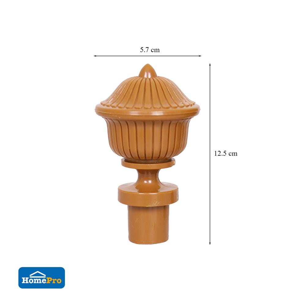 หัว-ท้ายรางม่าน HOME LIVING STYLE S2204-26 25 มม. สีน้ำตาล แพ็ก 2 ชิ้น