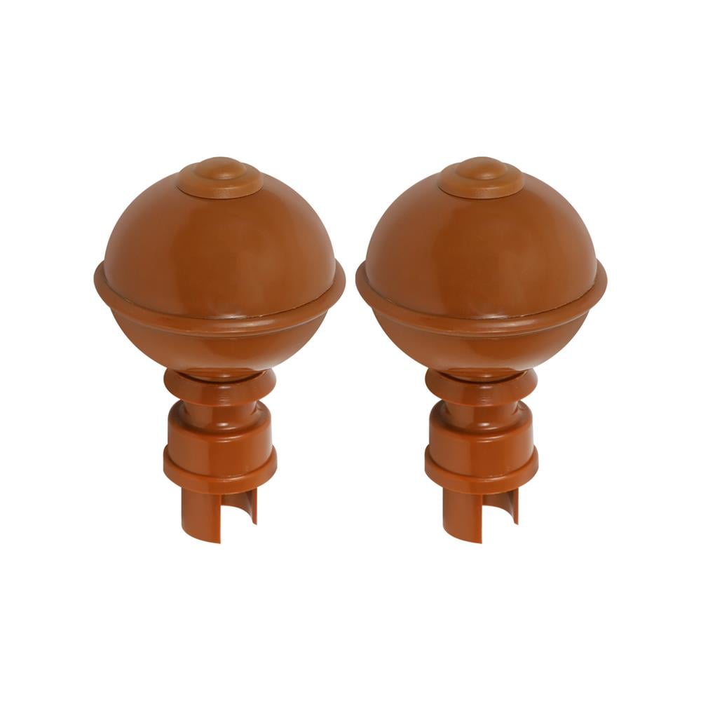 หัว-ท้ายรางม่าน HOME LIVING STYLE S1804-26 25 มม. สีไม้สัก