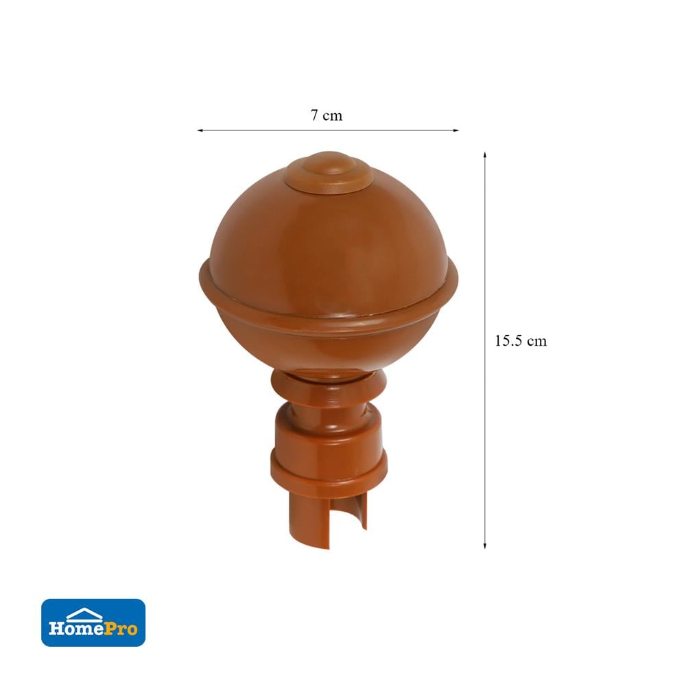 หัว-ท้ายรางม่าน HOME LIVING STYLE S1804-26 25 มม. สีไม้สัก