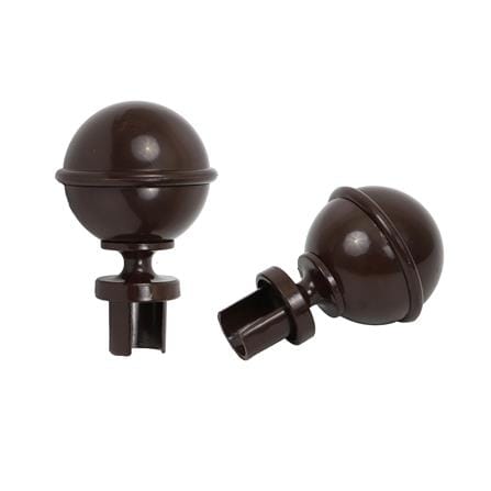 หัว-ท้ายรางม่าน HOME LIVING STYLE S2807-26 25 มม. สีโอ๊ค แพ็ก 2 ชิ้น_0