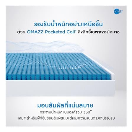 ที่นอนพ็อกเก็ตสปริง 6 ฟุต OMAZZ รุ่น FARTONA พร้อมชุดเครื่องนอน 8 ชิ้น_6