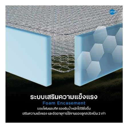ที่นอนสปริง 6 ฟุต OMAZZ รุ่น ORGANIQUE PLUS พร้อมหมอนหนุน 2 ใบ_7