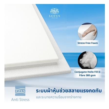 ที่นอนโฟม 6 ฟุต LOTUS รุ่น ASCOTT พร้อมชุดเครื่องนอน 11 ชิ้น_10