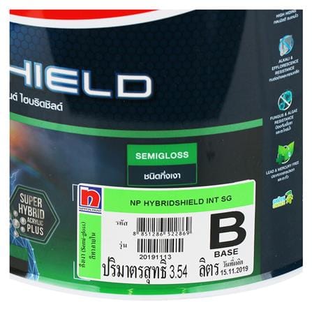 สีน้ำทาภายใน NIPPON PAINT HYBRIDSHIELD BASE B กึ่งเงา 1 แกลลอน_1