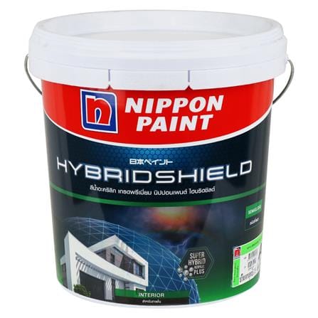 สีน้ำทาภายใน NIPPON PAINT HYBRIDSHIELD BASE A กึ่งเงา 2.5 แกลลอน