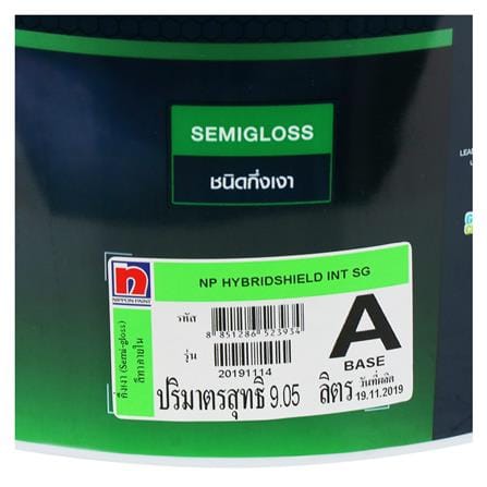 สีน้ำทาภายใน NIPPON PAINT HYBRIDSHIELD BASE A กึ่งเงา 2.5 แกลลอน_1