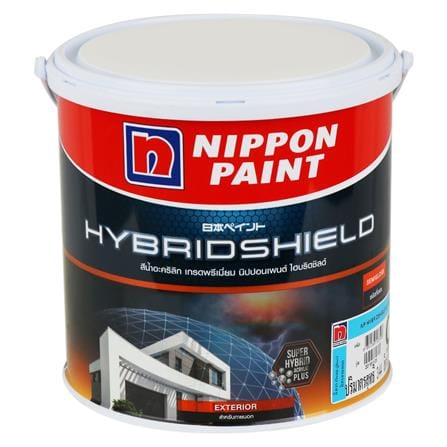 สีน้ำทาภายนอก ชนิดกึ่งเงา NIPPON PAINT HYBRIDSHIELD BASE C สีขาว 1 แกลลอน
