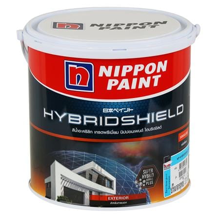 สีน้ำทาภายนอก ชนิดกึ่งเงา NIPPON PAINT HYBRIDSHIELD BASE D สีขาว 1 แกลลอน