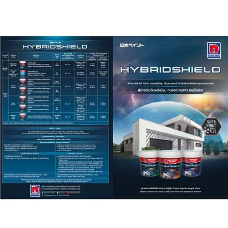 สีน้ำทาภายนอก ชนิดกึ่งเงา NIPPON PAINT HYBRIDSHIED BASE B 1 แกลลอน_2