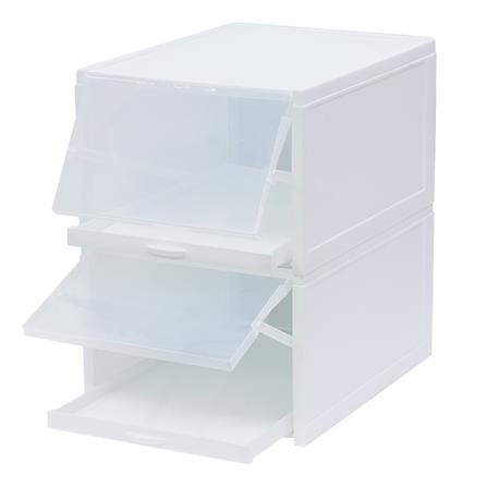 กล่องรองเท้าลิ้นชัก STACKO 33.2x25.8x18.3 ซม. สีขาว_3
