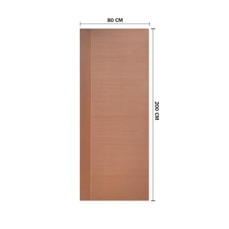 ประตูภายใน HDF METRO วีเนียร์ ROSE WOOD 02 80X200 ซม. สีไม้สัก_3