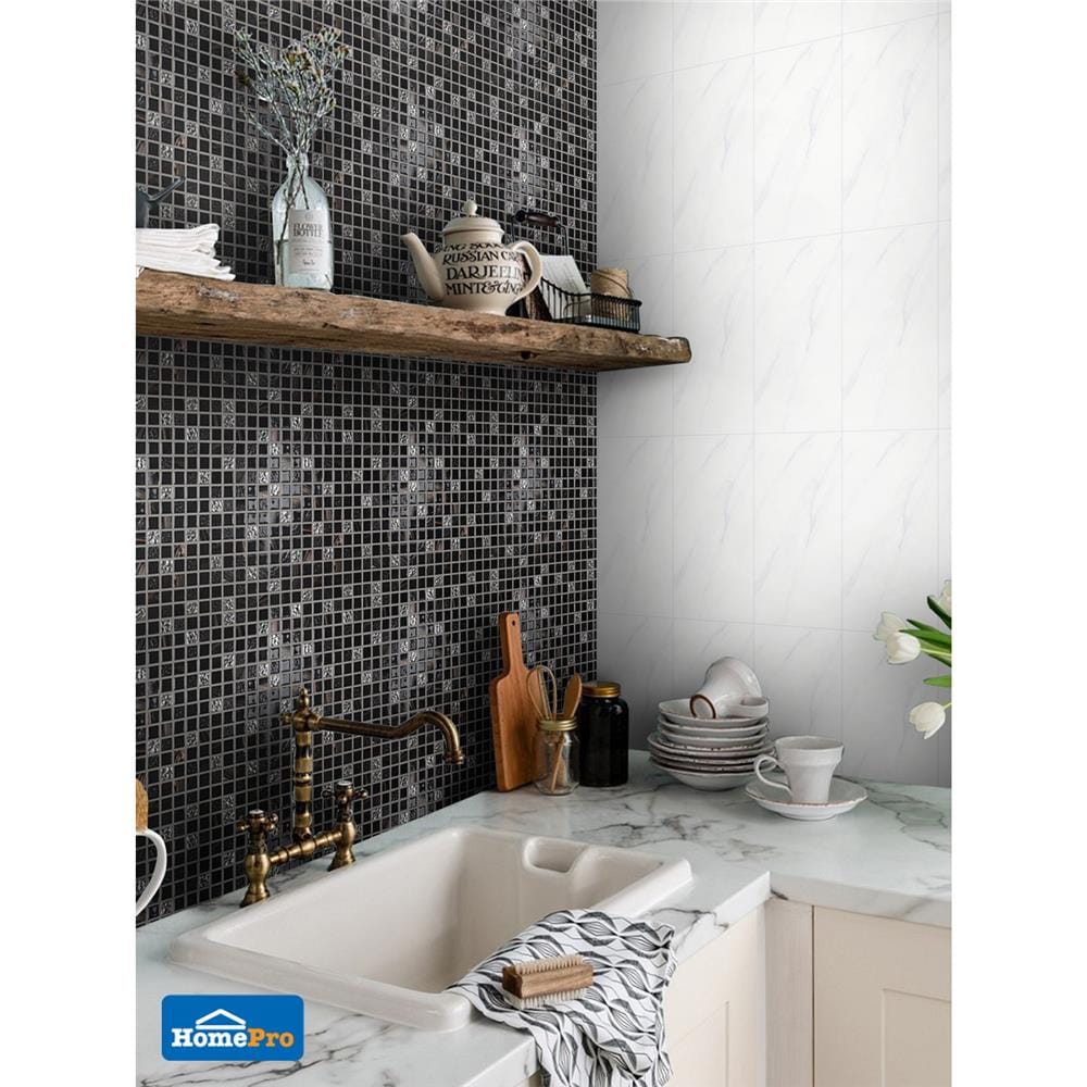 โมเสคแก้ว 30x30 ซม. HPR-184 สีดำ