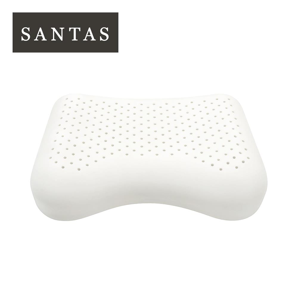 หมอนสุขภาพ ยางพารา SANTAS AIR FLOW SUPPORT 15x22 นิ้ว สีขาว