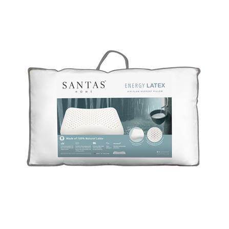 หมอนสุขภาพ ยางพารา SANTAS AIR FLOW SUPPORT 15x22 นิ้ว สีขาว_1