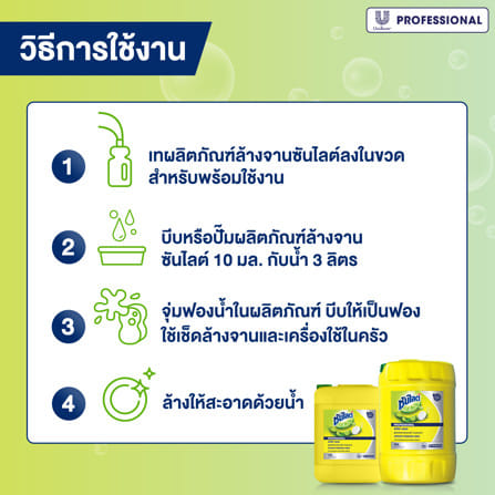 น้ำยาล้างจาน SUNLIGHT 20 ลิตร LEMON_3