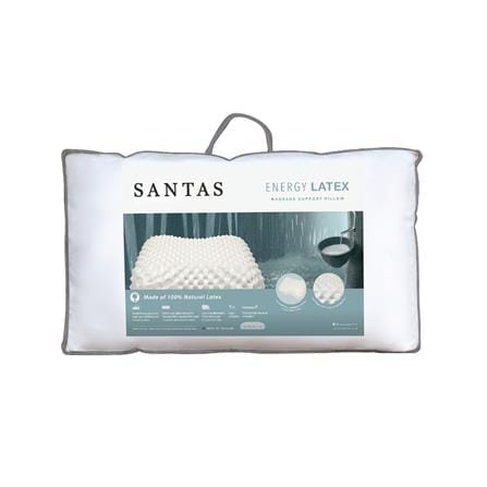 หมอนสุขภาพ ยางพารา SANTAS MASSAGE SUPPORT 15x22 นิ้ว สีขาว_1