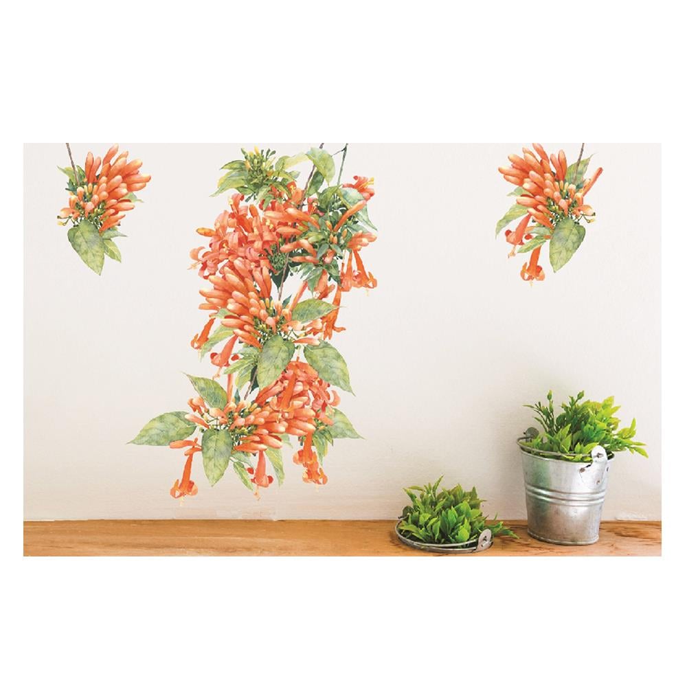 สติ๊กเกอร์ลอกน้ำ DIY HOME LIVING STYLE ORANGE FLOWER 34X47 ซม.